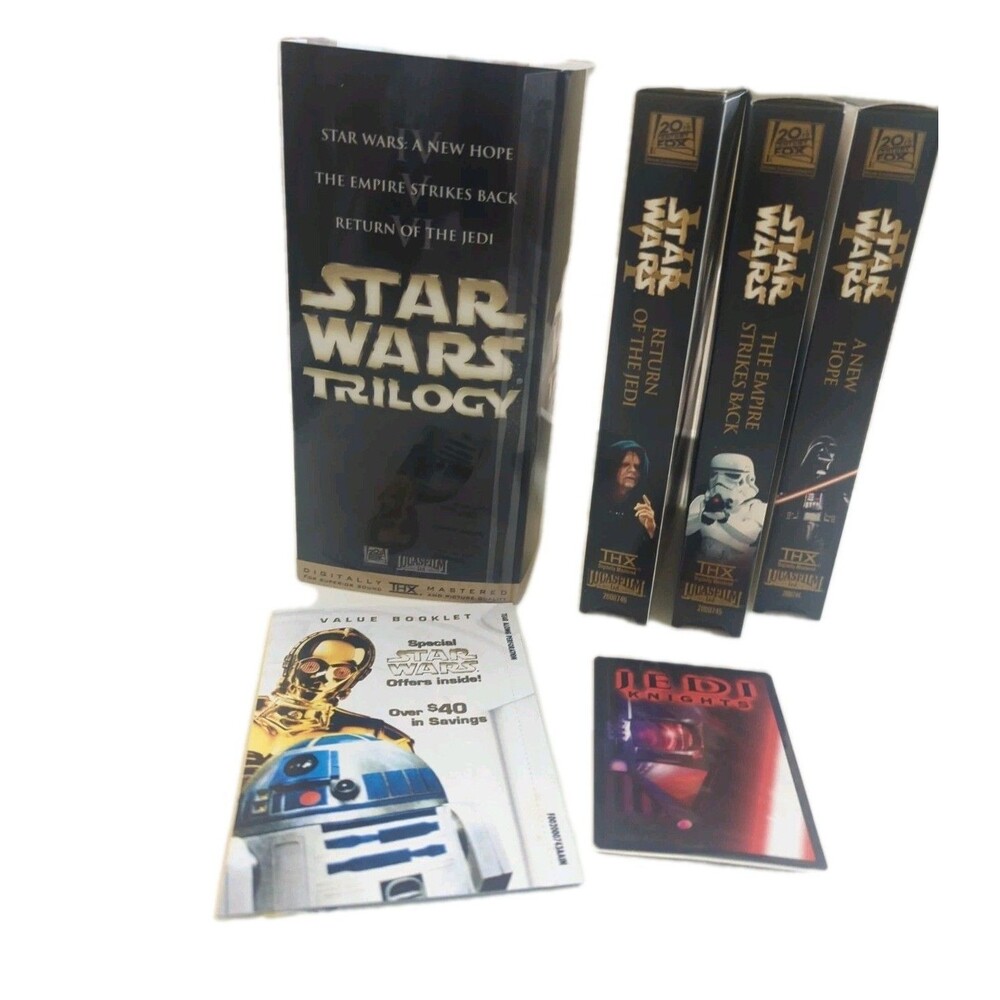 Star Wars Original Trilogy Open Box " Great Cond." Remastered VHS Box Set 2000